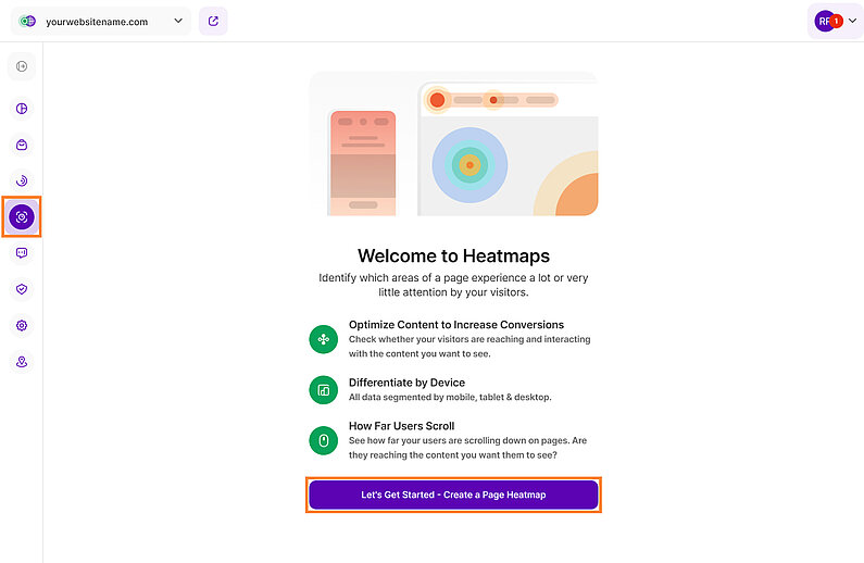 Activate the Page Heatmaps Feature