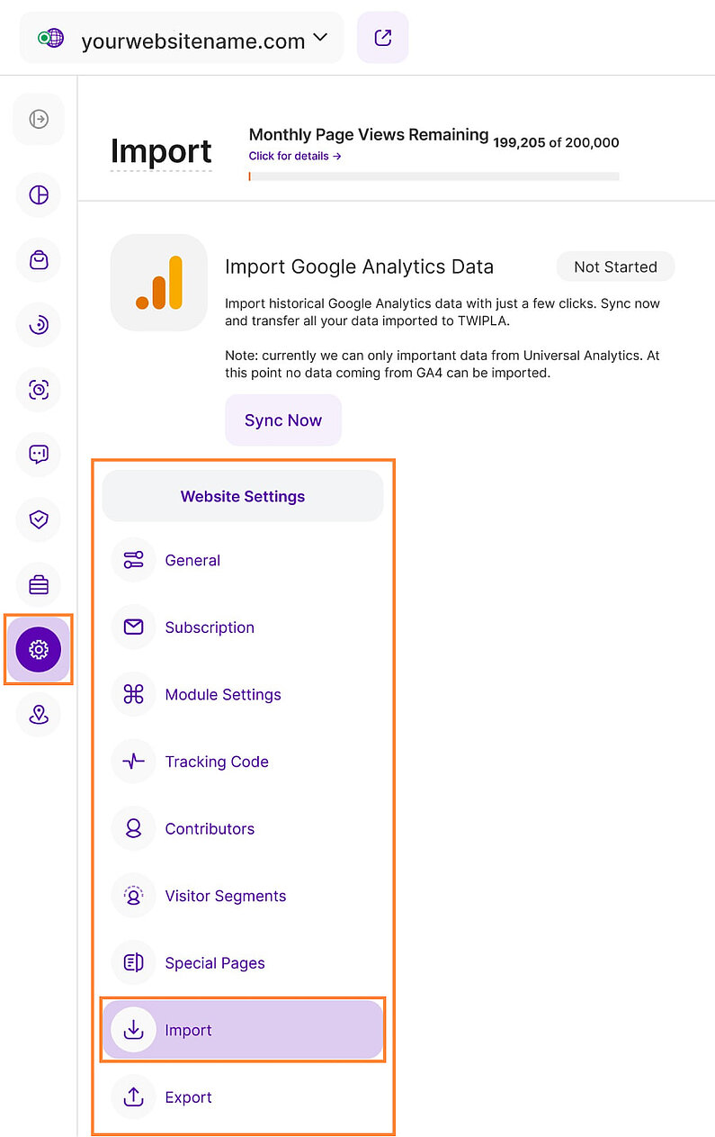 Import Your Google Analytics Data