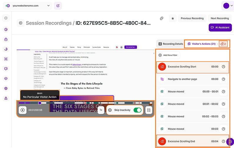 Analyzing Behavior Events
