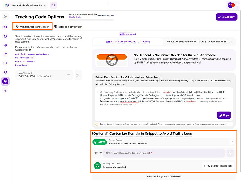 Configuring Custom Domain Using Same Website Domain 